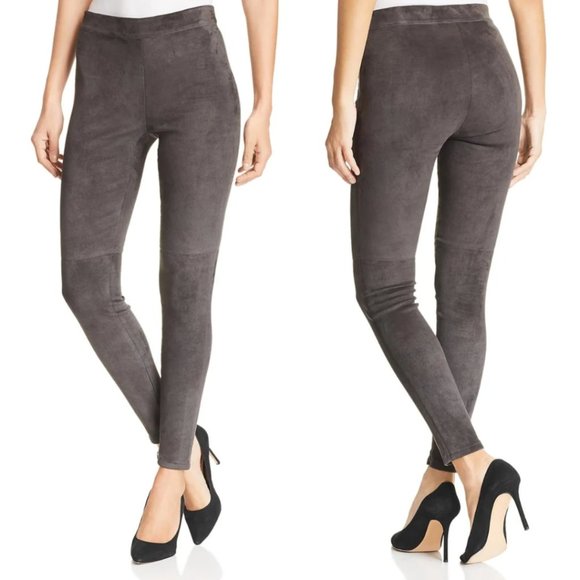 Elie Tahari Roxanna Ultrasuede Legging in Granite - Picture 2 of 10